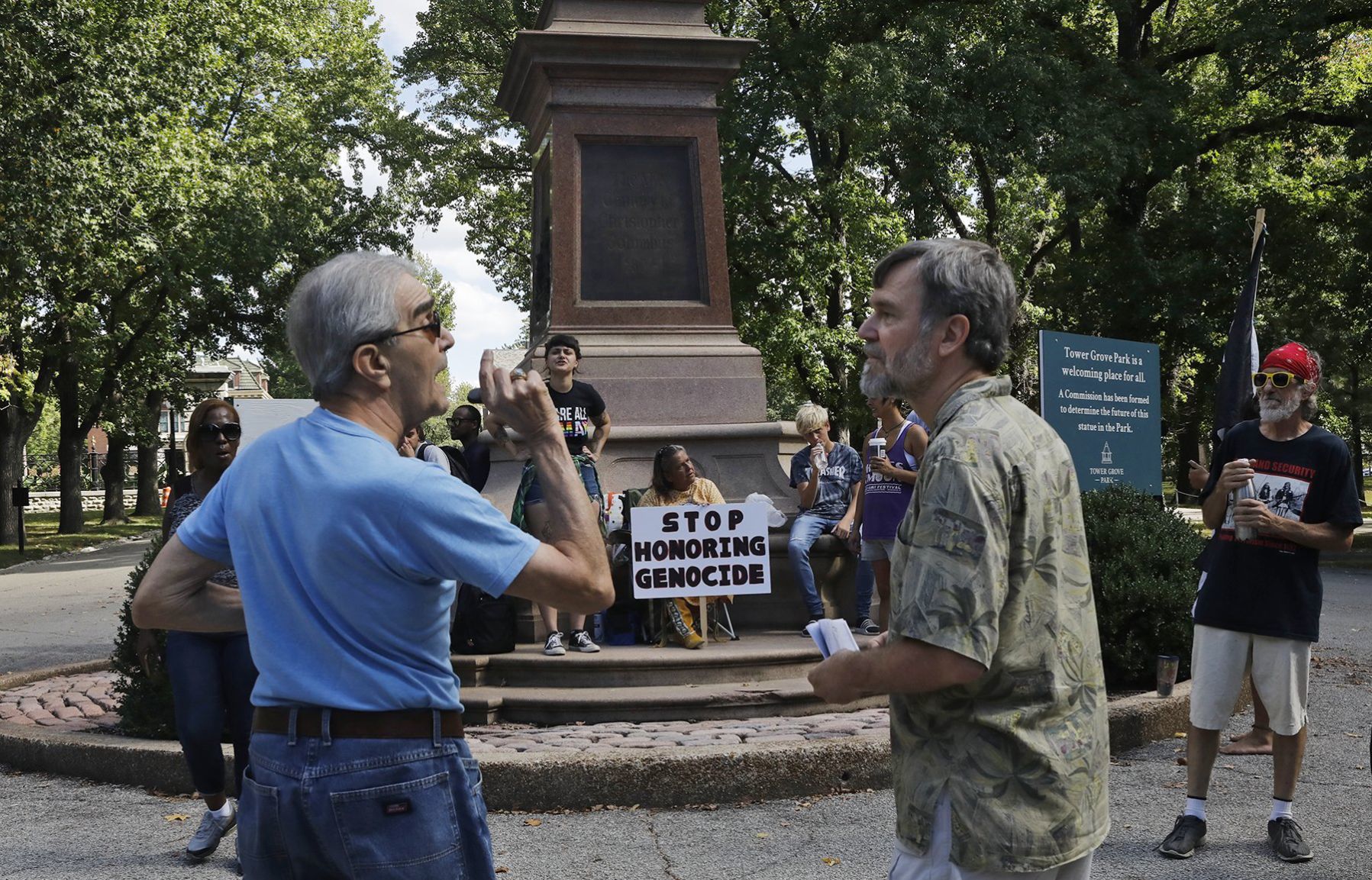 Debate continues over Columbus statue in Tower Grove Park